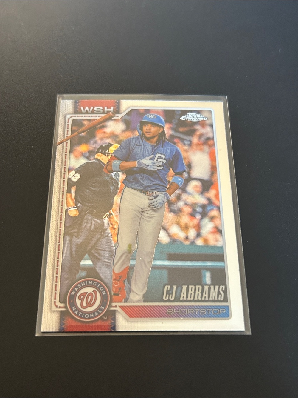 CJ Abrams Topps Chrome 2026 Baseball Card - Blue, Gray